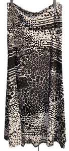 NEW LuLaRoe Large Black, White Gray Animal Print Knit Maxi Skirt/Strapless Dress - Picture 1 of 6