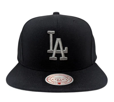 Mitchell & Ness Los Angeles Dodgers LA Logo Adjustable Snapback Black/ Gray - Image 1 of 4