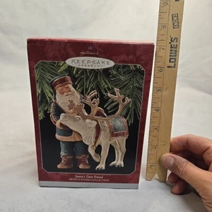 Hallmark Andenken Weihnachtsschmuck Weihnachtsmann Hirsch Freund 25th Anniversary - Bild 1 von 11
