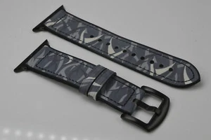 Correa de reloj híbrida silicona cuero modelo Camo-3 apta para Apple Watch 42 - Imagen 1 de 1