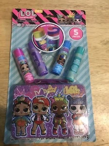 LOL Surprise Roll On Flavored Lip Balm 4 Surprise Flavors w/ Tin Case Set NEW! - Picture 1 of 2