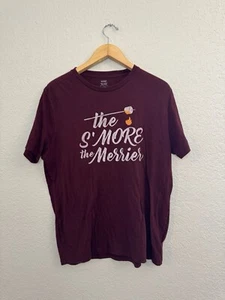 Old Navy T-Shirt Maroon The S’more The Marrier Uomo L - Foto 1 di 6