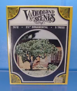 KIT 5 ALBERI ORNAMENTALI HO/HOn3/Sn3 WOODLAND SCENICS TREE TK12 ALTEZZA 2-1/2" - Foto 1 di 1