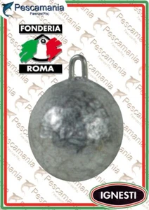 Piombo a sfera con anello Fonderia Roma 60-150gr. surf casting beach ledgering - Imagen 1 de 1
