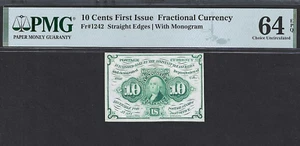 FRACTIONAL 10 CENTS POSTAGE CURRENCY ~ FR 1242 ~ PMG CHOICE UNCIRCULATED 64 EPQ - Picture 1 of 2