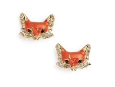 Nuevos aretes de zorro Kate Spade chapados en oro 12K 'Into The Woods' #2 Foto 1 de 4