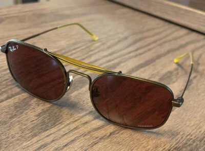Gafas de sol Ray-Ban Titanium Chromance RB8062 doradas antiguas con vino polarizado Foto 1 de 4