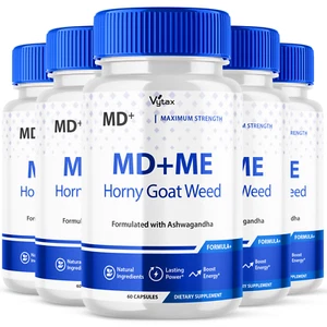 (5 Pack) MD+ME Male Enhancement Pills - Maximize Energy, Vitality & Stamina - Picture 1 of 5