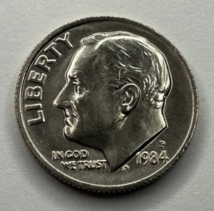1984-P Roosevelt Dime 10cent Coin from US Mint Set. Uncirculated BU - Picture 1 of 6