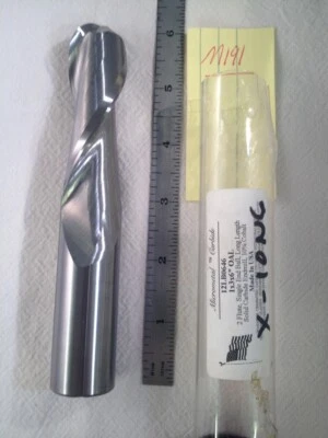 1 FRESA DE EXTREMO DE CARBURO NUEVA DE 1" DE DIÁMETRO. 2 FLAUTAS. BOLA. 6" OAL 3" LOC HECHO EN EE. UU. {M191} Foto 1 de 4