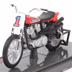 1/18 Maisto Mini 1972 Harley XR750 flat track racing bike # 1 model pendulum-