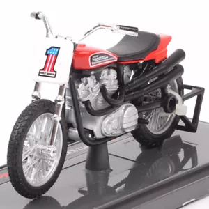 1/18 Maisto Mini 1972 Harley XR750 Flat Tracker Racing Bike #1 Model Motorcycle - Picture 1 of 12