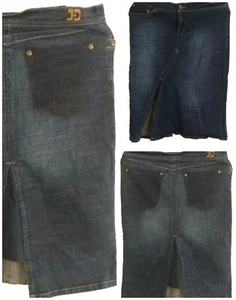 Joe's Jeans Sun Exposed Denim 28 Jean Skirt Side Back Slit Black Stone Wash EUC - Picture 1 of 2