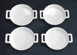 Set of 4 Revol Creation White Porcelain Creme Brulee Dishes- Made in France - Picture 1 of 4