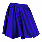 Women Mini Skirts Girl Satin Short Dress Pleated Retro Elastic Waist S to 3XL