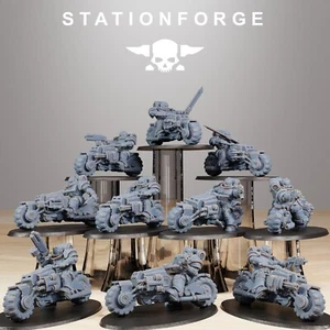 Socratis Bikers (x10)/TTRPG/Wargaming/Grimdark/Unassembled/Station Forge - Picture 1 of 11