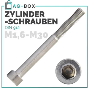Zylinderkopf Zylinderschrauben M1,6-M14 Edelstahl A2 VA Innensechskant DIN 912 - Bild 1 von 9