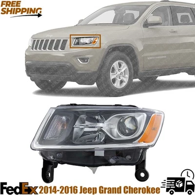 FARO GRAND CHEROKEE 14-16 LH, Montaje, Halógeno, Borde Cromo, Tipo Estándar Foto 1 de 4