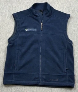 Marmot Full Zip Weste Herren Large Blau Fleece Mid Weight Logo - Bild 1 von 13