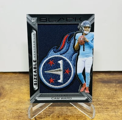 ❗️Custom Patch❗️Cam Ward 2025 Panini Black Sizeable Memorabilia RC 🔥READ - Image 1 of 4