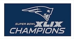 New England Patriots Super Bowl XLIX Champions Collector's Edition 30"x60" Towel - Picture 1 of 7