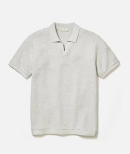 Marine Layer Conrad Sweater Polo Men’s Size Medium $118 MSRP Oatmeal Grey - Picture 1 of 8