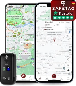 SafeTag Mini 4G ? Mini wiederaufladbarer 4G LTE GPS-Tracker, Auto, Motorrad - Bild 1 von 6
