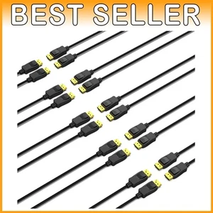 Gold-Plated 6ft DisplayPort Cable 10 Pack, 8K@60Hz, 4K@144Hz - Picture 1 of 10