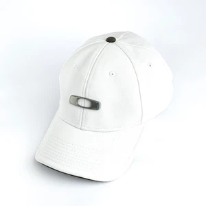 Oakley A-FLEX Tech Cap Metal Logo L/XL White Stretch Fit Hat Y2K Streetwear Rare - Picture 1 of 13