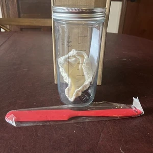 Glass Sourdough Starter Jar, 24 Oz Wide Mouth Organic Sourdough Starter Kit - Picture 1 of 4