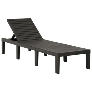 Sun Lounger Outdoor Sunbed Lounge Bed Day Bed Garden Lounger Plastic vidaXL - Picture 1 of 18