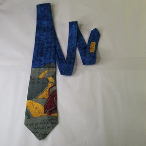Corbata base Elton John Aids adiós amarillo ladrillo carretera vintage seda cuello corbata - Imagen 1 de 5