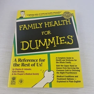 Family Health for Dummies by Charles Inlander, Karla Morales (Paperback, 1998) - Picture 1 of 12