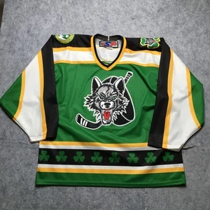 Camiseta de hockey de los Chicago Wolves para hombre grande verde ligas menores hockey de San Patricio - Imagen 1 de 11