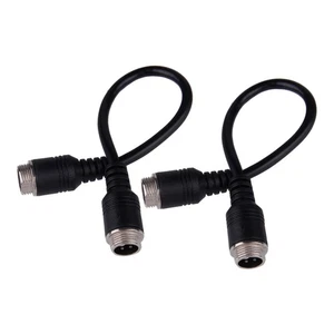 Conjunto de cables conector macho a macho de 2 piezas de 22 cm 4 pines apto para cámara de estacionamiento de marcha atrás - Imagen 1 de 3
