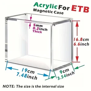 5mm Acryl Stapelbare Vitrine für Pokémon ETB Box | Magnetdeckel | UV Klar - Bild 1 von 9