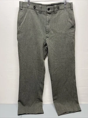 C.C. Pantalón de campo Filson de colección para hombre Mackinaw 100 % lana virgen botones suspendidos 36 Foto 1 de 4