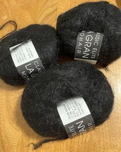 Classic Elite La Gran Garn Farbe 3 schwarze Donunt Knäuel Mohair 42g 90yds - Bild 1 von 3