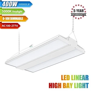 2.2FT 400W High Bay LED Shop Lights for Garage Warehouse Workshops Barn Parking - Picture 1 of 10