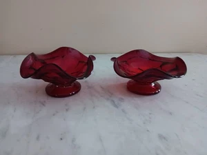 Pr Fenton Georgian Patt 5" Ruffled Candy Compote - Picture 1 of 3