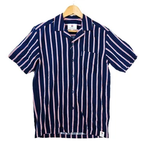 Ben Sherman X Team GB Resort Stripe Shirt Men's XS Short Sleeve Button Up - Picture 1 of 10