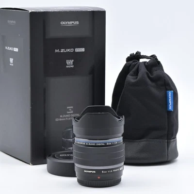 OLYMPUS M.ZUIKO DIGITAL ED 8mm F1.8 Fisheye PRO Lens [Top Mint] #11053Y - Image 1 of 4