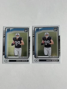 (2) 2024 Donruss Optic Brock Bowers Rated Rookie Lot Las Vegas Raiders - Bild 1 von 2