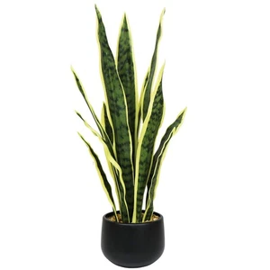 Pianta di Serpente Artificiale con Vaso 23,6" Finta Plastica Sansevieria Piante Finte... - Foto 1 di 6