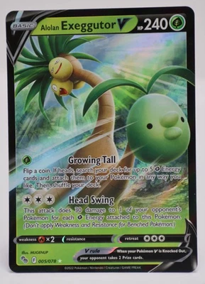 Pokemon - Alolan Exeggutor V #005/078 - Pokemon GO Holo - Image 1 of 2