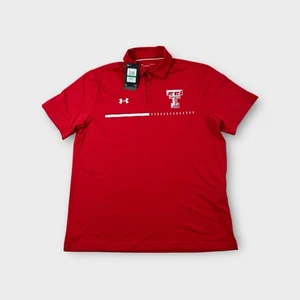 Sample Red Under Armour Texas Tech Red Raiders Polo Shirt Men's L Large - Picture 1 of 8