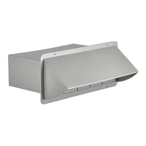 Tapa de pared de plástico gris Lambro 1170G ventilación 3-1/4 pulgadas X 10 pulgadas - Imagen 1 de 4