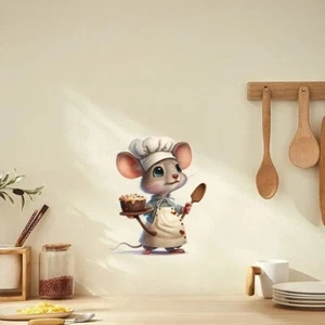 3D Mouse Cartoon Wall Sticker Decal Funny Vinyl Mural Kid Art Home Kitchen Decor - Picture 1 of 4