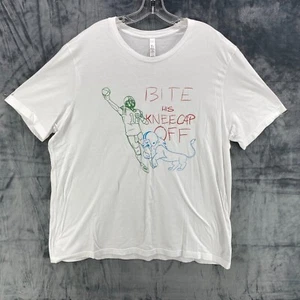 Detroit Lions Barstool Sports Dan Campbell Bite His Kneecap Off RARE T-Shirt XXL - Picture 1 of 11