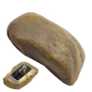 Stone Fake Rock Key Safe Holder Outdoor Hider Realistic Garden hideaways Box - Picture 1 of 12